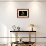 Tranh Hoa Sen bằng sợi bạc - Size 45x35cm (Dáng Ngang)