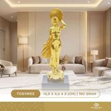 Tượng Cô gái Việt Nam mặc áo dài mạ vàng