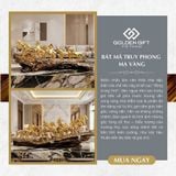 Tượng Bát Mã Truy Phong Mạ Vàng