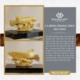 Tượng Cá Rồng mạ vàng