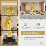 Tượng Cô gái Việt Nam mặc áo dài mạ vàng