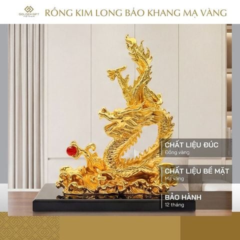 Tượng Rồng Vàng Kim Long Bảo Khang