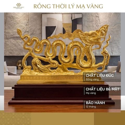 Tượng Rồng thời Lý mạ vàng