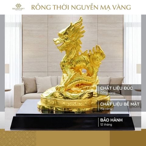 Tượng Rồng thời Nguyễn mạ vàng