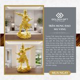 Tượng Trần Hưng Đạo mạ vàng