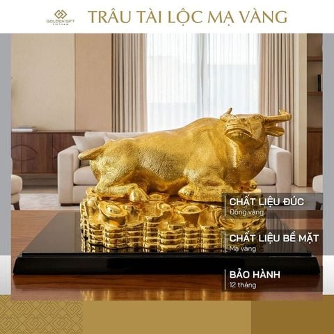 Tượng Trâu vàng Tài Lộc