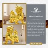Tượng Tỳ Hưu mạ vàng 24K