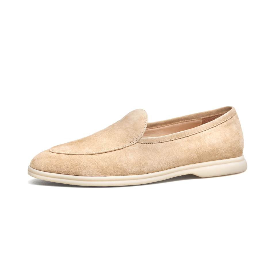 GIày Loafer da lộn một màu