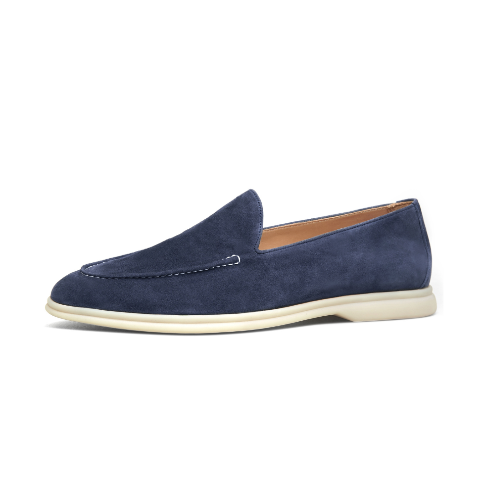 Giày Loafer da lộn trần chỉ