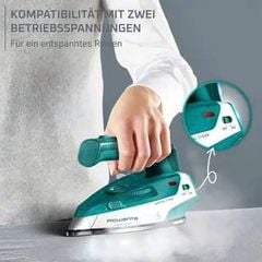 Bàn Là Hơi Nước Du Lịch ROWENTA RODA1610E0 Màu Xanh Lá – Gấp Gọn, Hai Điện Áp Quốc Tế