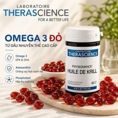 Dầu nhuyễn thể Therascience Physiomance Huile de Krill 60 viên – Omega 3 hấp thu vượt trội từ Phospholipid