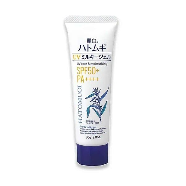 Kem Chống Nắng Hatomugi Ý Dĩ SPF50+ PA++++ 80g – Dưỡng Ẩm, Bảo Vệ Da Hằng Ngày