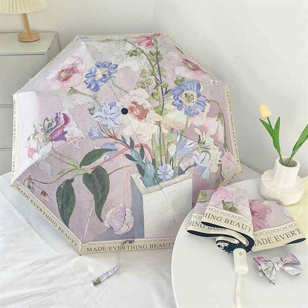 Ô Tự Động Nhật Bản Cao Cấp | Chống Nắng Chống Mưa | Hoa Văn Nghệ Thuật