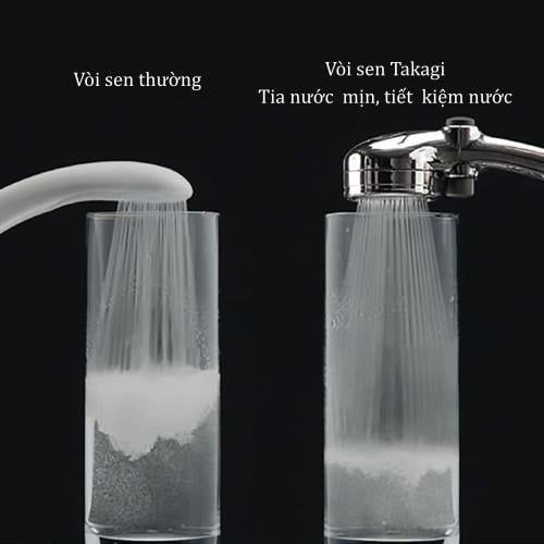 Bộ Vòi Sen Tắm Takagi JSB122MAS Mạ WT Có Nút Dừng