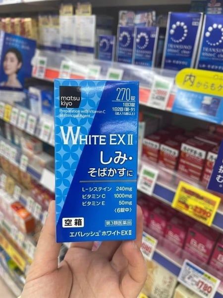 Viên uống trắng da white ex ii Nhật Bản 270 viên