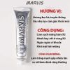 Kem đánh răng bạc hà làm sạch, hỗ trợ làm trắng răng Marvis whiteing Mint 85ml
