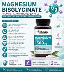 Magnesium Bisglycinate Boticinal 1500mg – Hỗ Trợ Ngủ Ngon, Giảm Stress, Giảm Chuột Rút