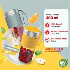 Máy xay cầm tay Tefal Light Mix On The Go – Xay sinh tố tiện lợi, sạc pin, mang đi mọi nơi