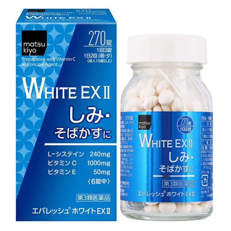 Viên Uống White EX Nhật Bản – Hỗ Trợ Làm Sáng Da, Mờ Nám, Giảm Tàn Nhang Từ Bên Trong