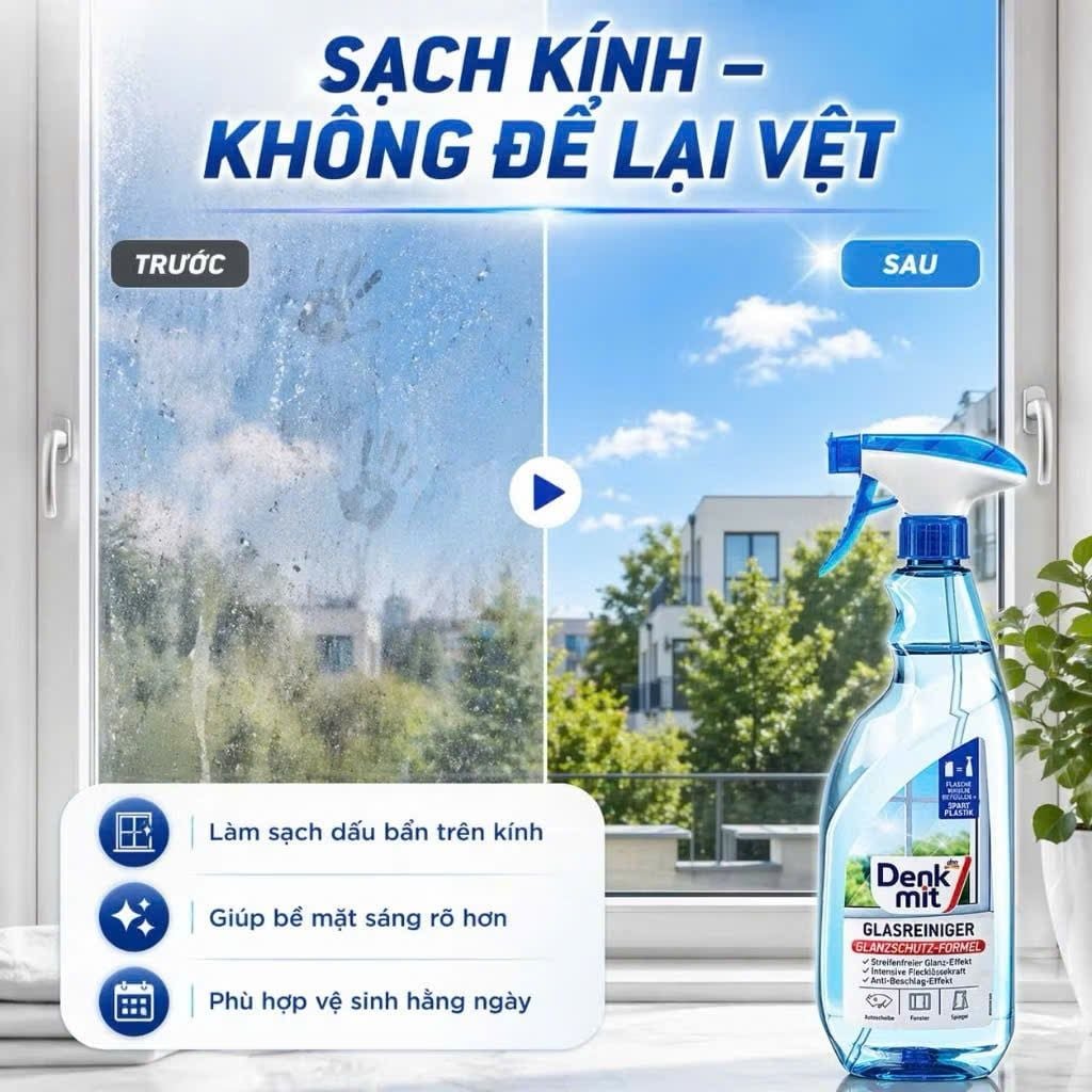 Nước lau kính Denkmit Glasreiniger 1l