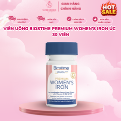 Viên uống Biostime Premium Women's Iron Úc bổ sung sắt cải thiện thiếu máu - 30 viên