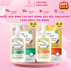Nước rửa bình tạo bọt 500ml Bzu Bzu Singapore