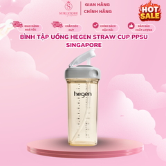 Bình tập uống Hegen Straw cup PPSU Singapore