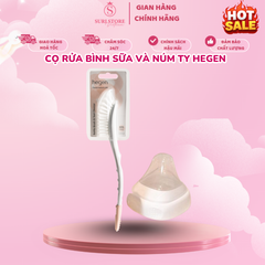 Cọ rửa bình sữa và núm ty Hegen Bottle Brush & Teat Cleaner Singapore
