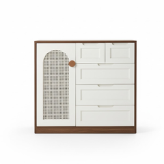 Tủ gỗ trắng ngang 1 cánh 4 ngăn - 100*90*45cm