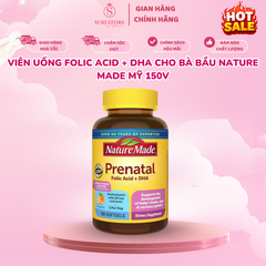 Viên uống Folic Acid + DHA cho bà bầu Nature Made Mỹ