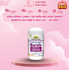 Viên uống canxi tảo biển đỏ Kids Smart Bursts Nature's Way Úc - 30 viên