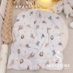 Chăn cotton lụa chần bông hữu cơ cao cấp Morry - 100*120cm