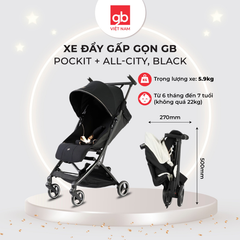 Xe đẩy gấp gọn GB Pockit + All-City