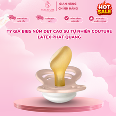 Ty giả Bibs núm dẹt cao su tự nhiên Couture Latex phát quang