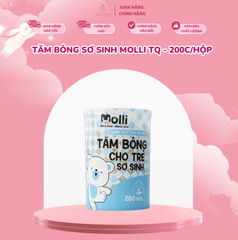 Tăm bông sơ sinh Molli TQ - 200c/hộp