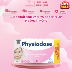 Nước muối sinh lý Physiodose Pháp (40 ống) - Hồng