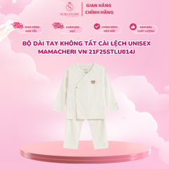 Bộ dài tay không tất cài lệch unisex Mamacheri VN 21F25STLU014J