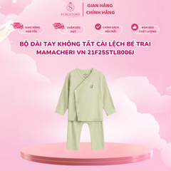 Bộ dài tay không tất cài lệch bé trai Mamacheri VN 21F25STLB006J