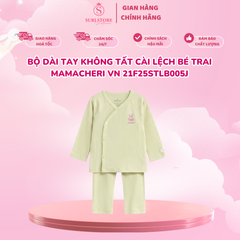 Bộ dài tay không tất cài lệch bé trai Mamacheri VN 21F25STLB005J