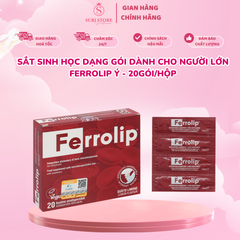 Sắt sinh học dạng gói dành cho người lớn Ferrolip Ý - 20gói/hộp