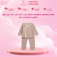 Bộ dài tay có tất cài lệch unisex Mamacheri VN 21F25STLU007J