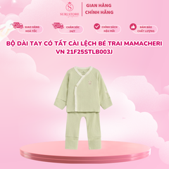 Bộ dài tay có tất cài lệch bé trai Mamacheri VN 21F25STLB003J
