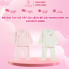 Bộ dài tay có tất cài lệch bé gái, bé trai, unisex Mamacheri VN 21F25STLG008J