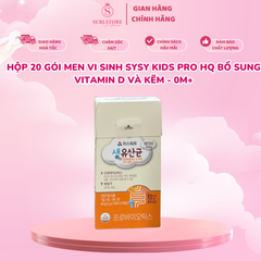 Hộp 20 gói Men vi sinh SySy Kids Pro HQ bổ sung Vitamin D và kẽm - 0M+