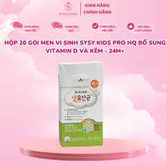 Hộp 20 gói Men vi sinh SySy Kids Pro HQ bổ sung Vitamin D và kẽm - 24M+