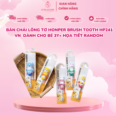 Bàn chải lông tơ Honper Brush Tooth HP241 VN  dành cho bé 3y+ họa tiết Random