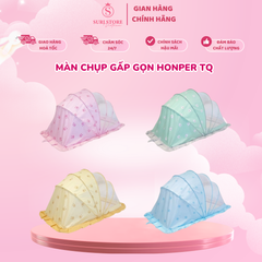 Màn chụp gấp gọn Honper TQ - màn gấp gọn chống muỗi cho trẻ sơ sinh