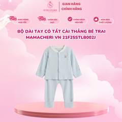 Bộ dài tay có tất cài thẳng bé trai Mamacheri VN 21F25STLB002J