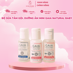 Bộ sữa tắm gội, dưỡng ẩm mini Gaia Natural Baby Úc