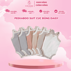 Peekaboo Suit cúc đũng Daisy - Bodysuit Sơ Sinh Hàn Quốc Cao Cấp Cho Bé